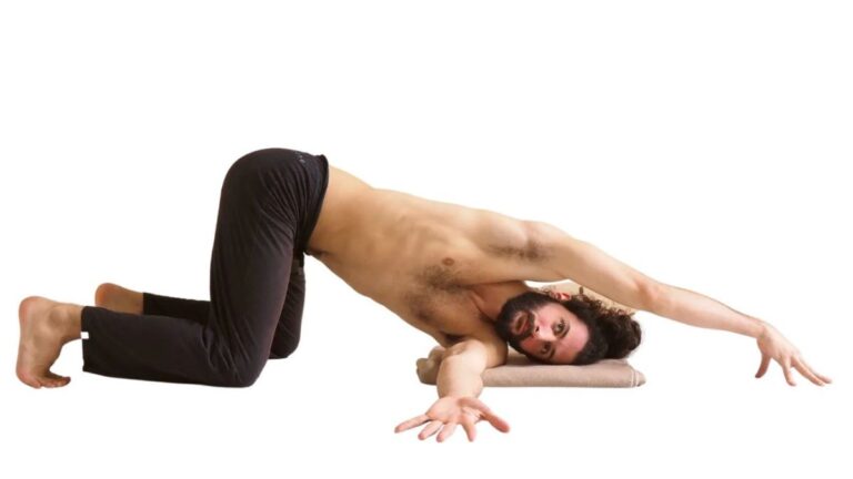 thread the needle yoga pose